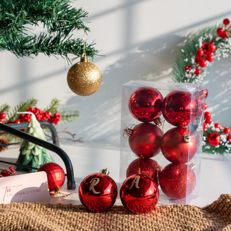 Personalized Round Bauble - Set of 6