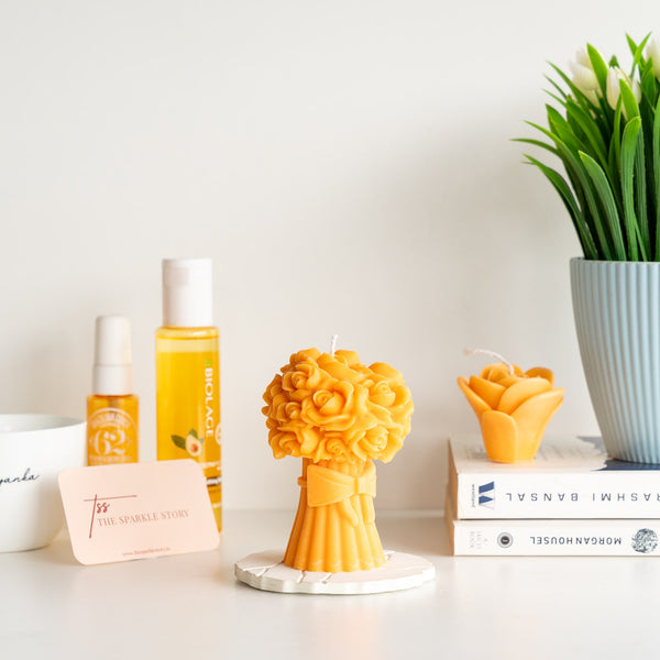 Scented Soy Wax Candle - Bouquet - Amber