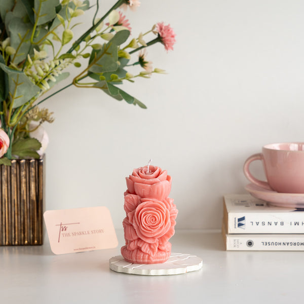 Scented Soy Wax Candle - Rose Bloom