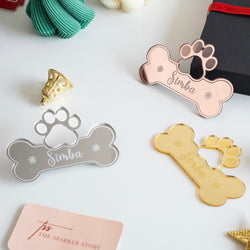 Personalized Ornament - Paw with Bone - Single - COD Not Applicable