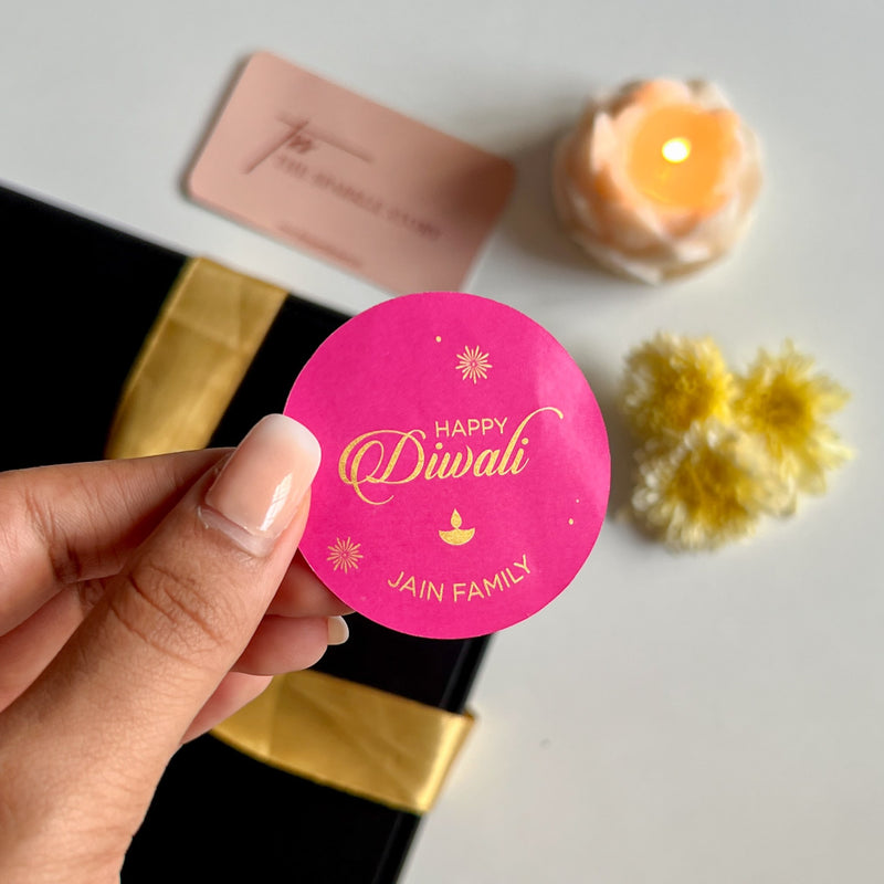 Personalized Stickers - Happy Diwali - Set of 40 - COD Not Applicable