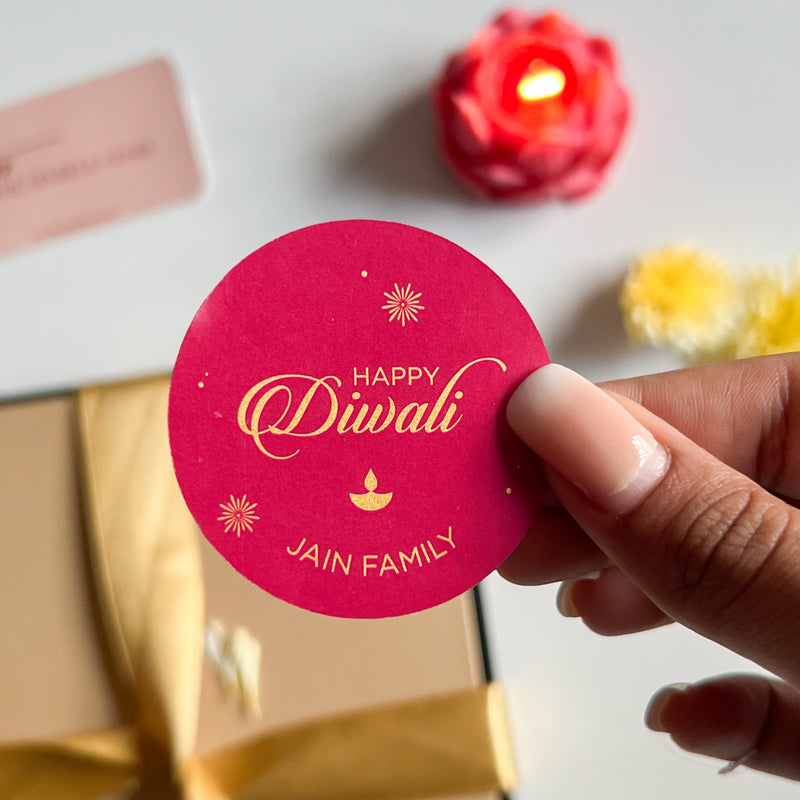 Personalized Stickers - Happy Diwali - Set of 40 - COD Not Applicable