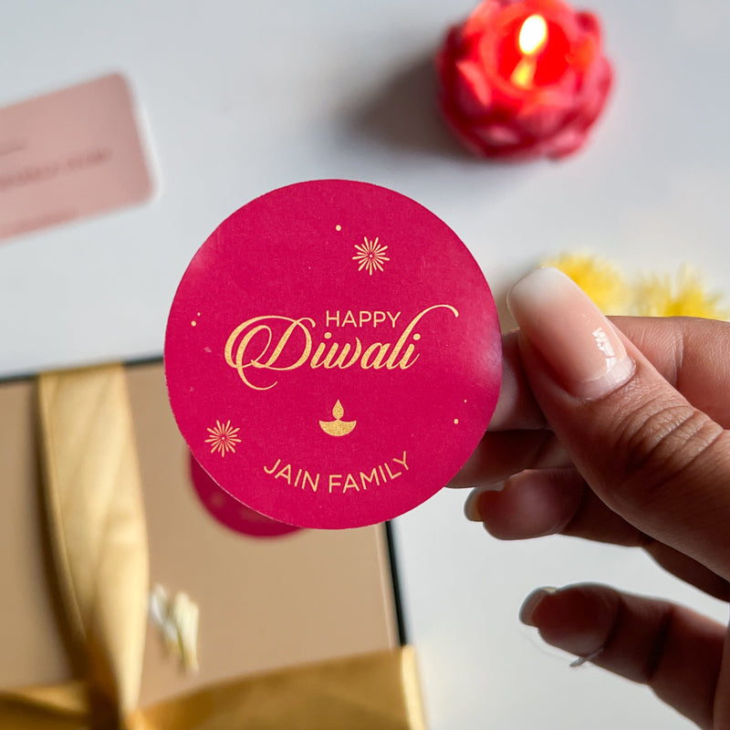 Personalized Stickers - Happy Diwali - Set of 40 - COD Not Applicable