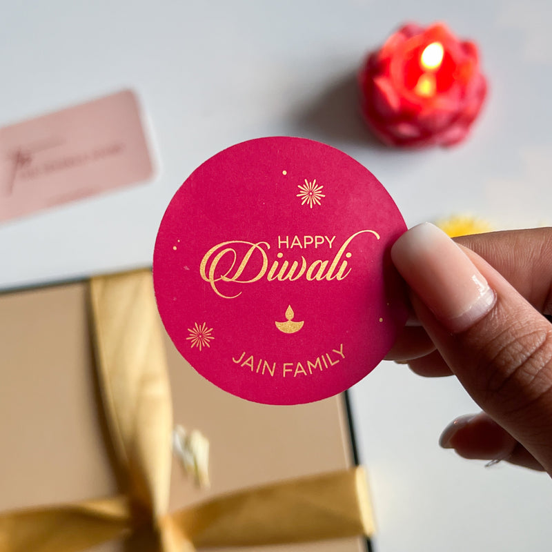 Personalized Stickers - Happy Diwali - Set of 40 - COD Not Applicable