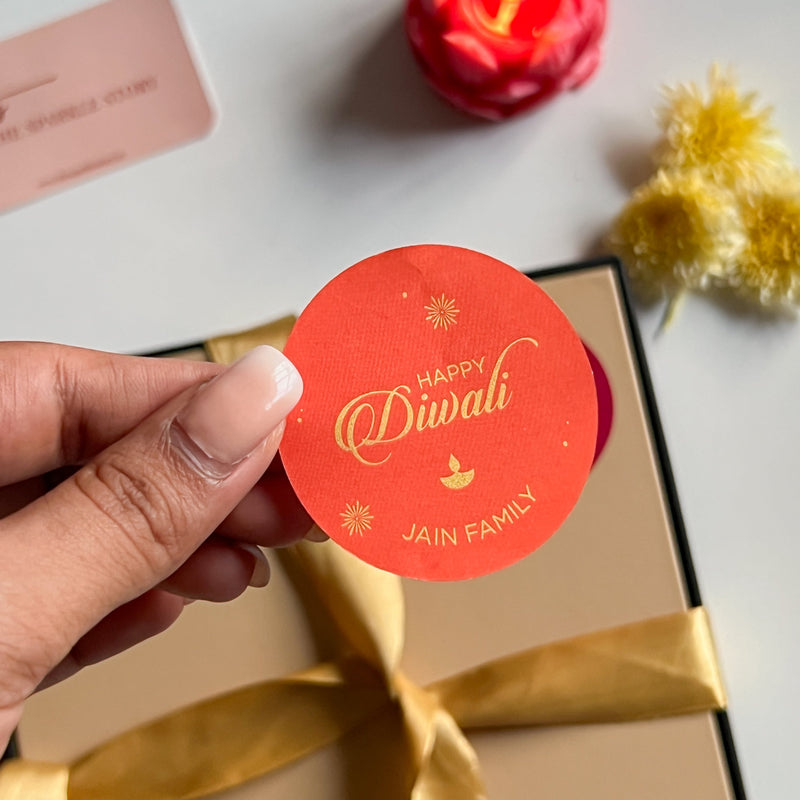 Personalized Stickers - Happy Diwali - Set of 40 - COD Not Applicable