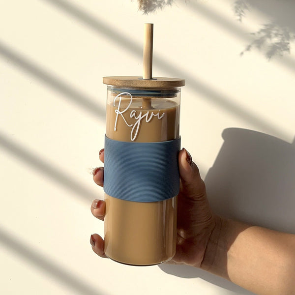 Personalized Tumbler with Bamboo Lid and Straw - COD Not Applicable