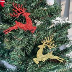 Glitter Ornament - Reindeer - Set of 2