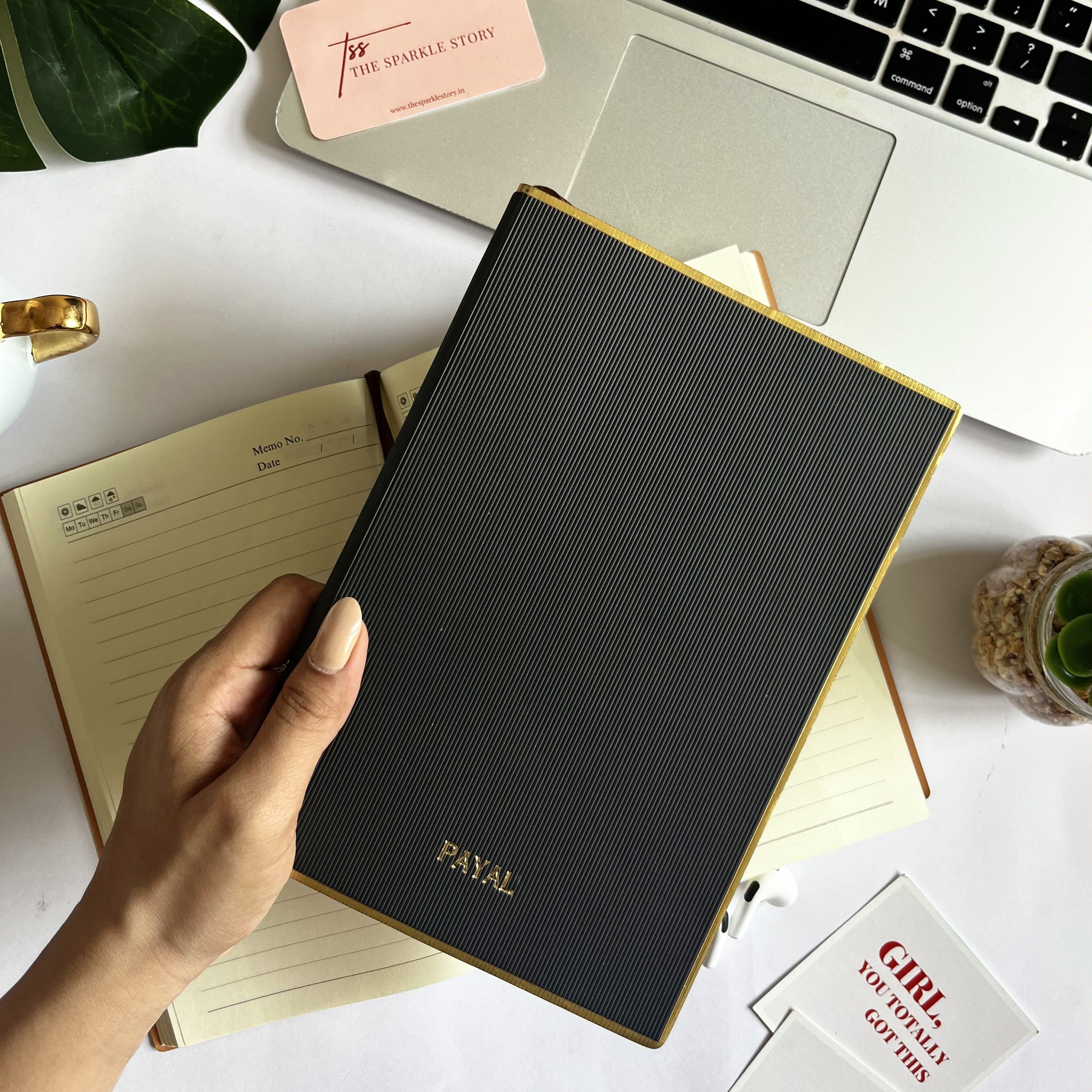 Personalized Softbound Notebook - Golden Edge - COD Not Applicable ...