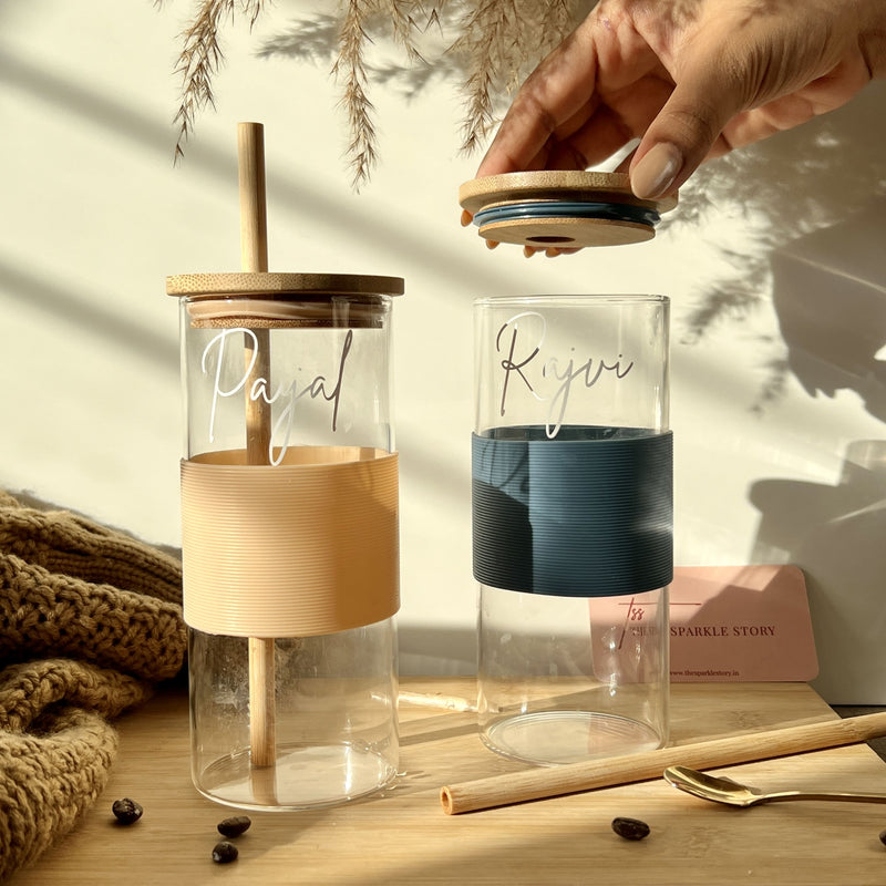 Personalized Tumbler with Bamboo Lid and Straw - COD Not Applicable