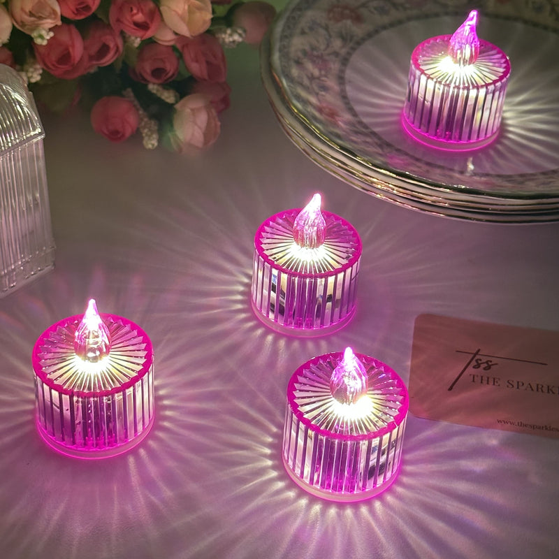 Crystal LED Tealight - Set of 4