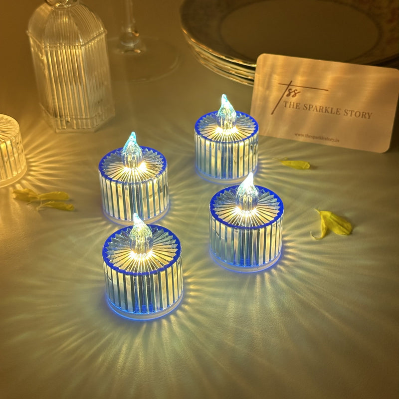 Crystal LED Tealight - Set of 4