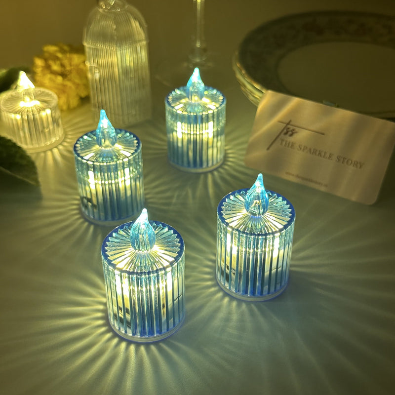 Crystal LED Tealight - Set of 4