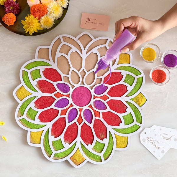 Large Rangoli Mat - Gardenia