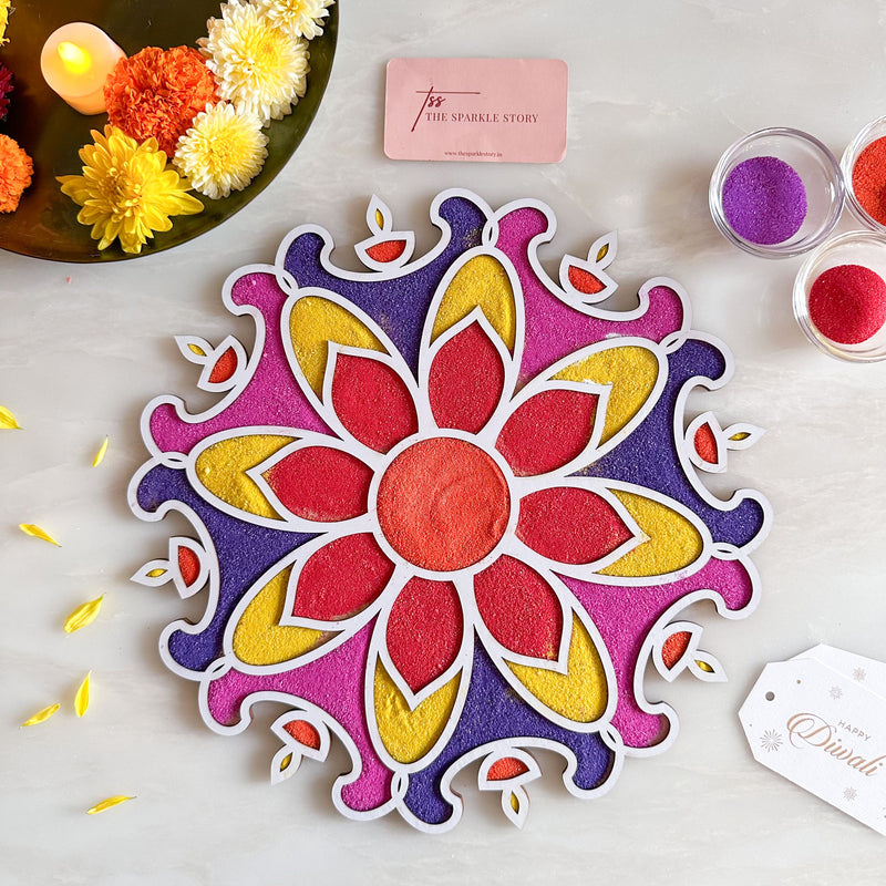 Trending Rangoli Mat Medium Rangoli Mat - Diya – Shop Exclusive Picks | The Sparkle Story