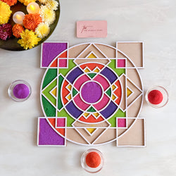 Medium Rangoli Mat - Geometric