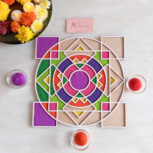 Medium Rangoli Mat - Geometric