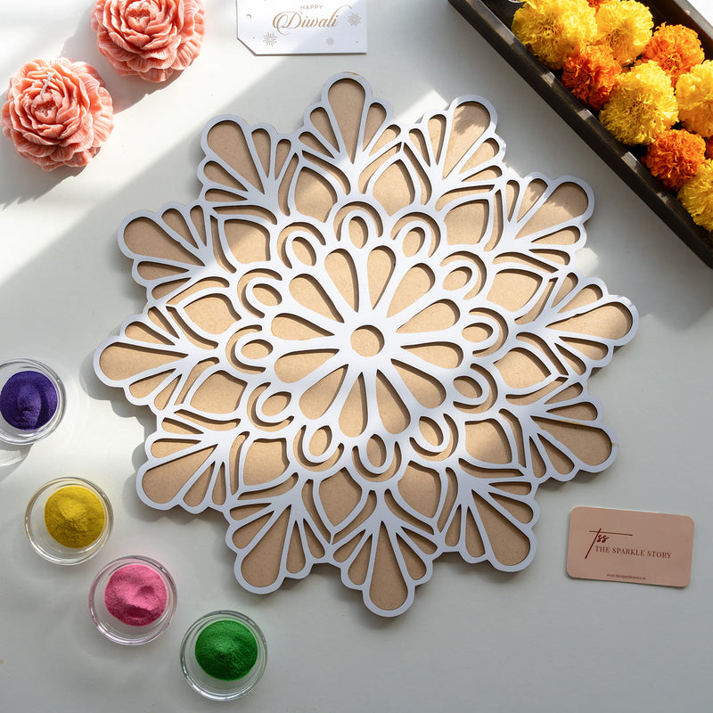 Large Rangoli Mat - Flora