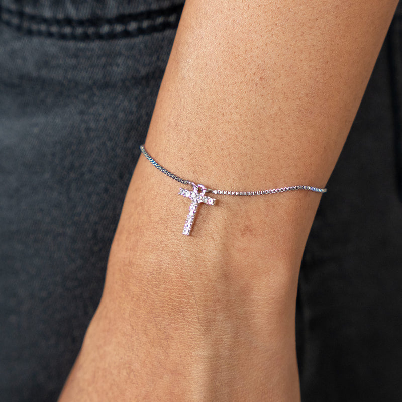 Personalized Loomba Bracelet - Bejewelled Initial - COD Not Applicable