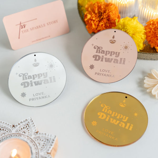 Personalized Bold Gift Tag - Happy Diwali - COD Not Applicable