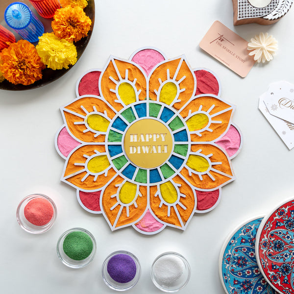 Personalized Medium Rangoli Mat - Mandana - COD Not Applicable