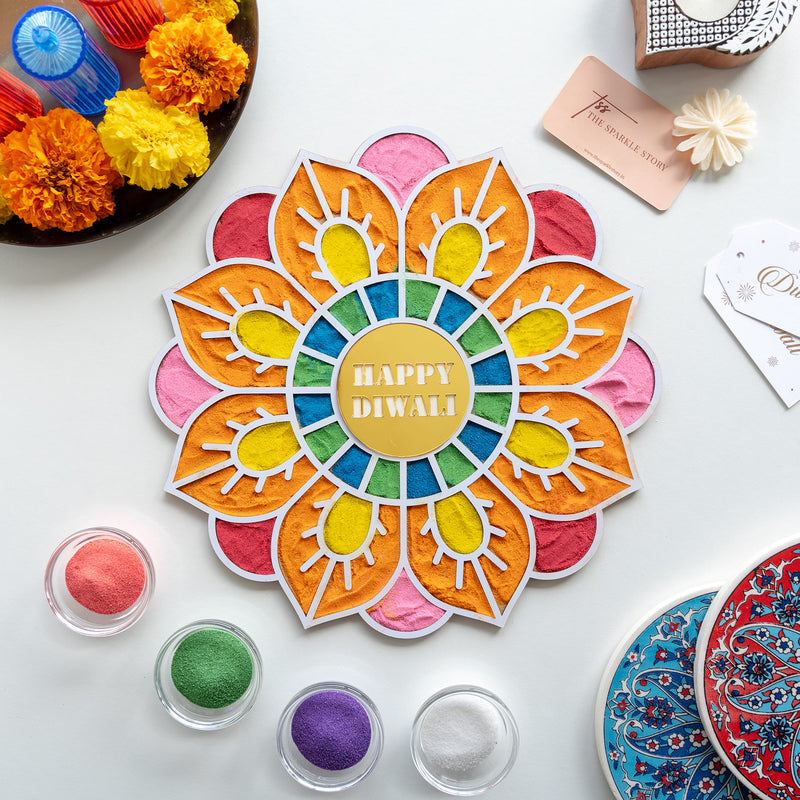 Personalized Medium Rangoli Mat - Mandana - COD Not Applicable