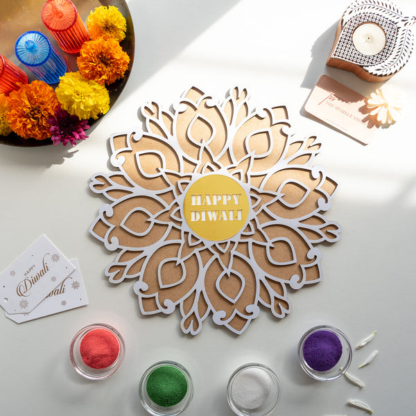 Personalized Medium Rangoli Mat - Zephyr - COD Not Applicable