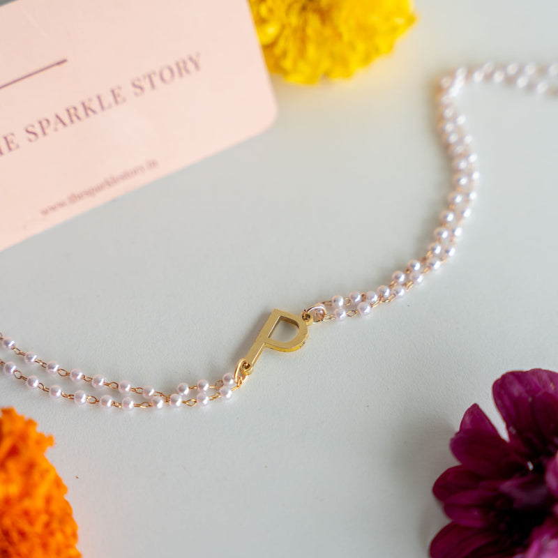 Personalized Pearl Bracelet - Initial - COD Not Applicable