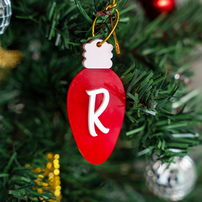 Personalized Ornament - Bulb With Initial - Single - COD Not Applicable