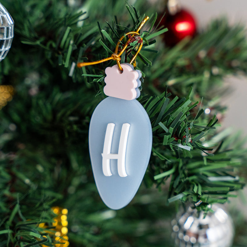 Personalized Ornament - Bulb With Initial - Single - COD Not Applicable