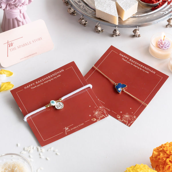Personalized Bhaiya & Bhabhi Rakhi Set - COD Not Applicable