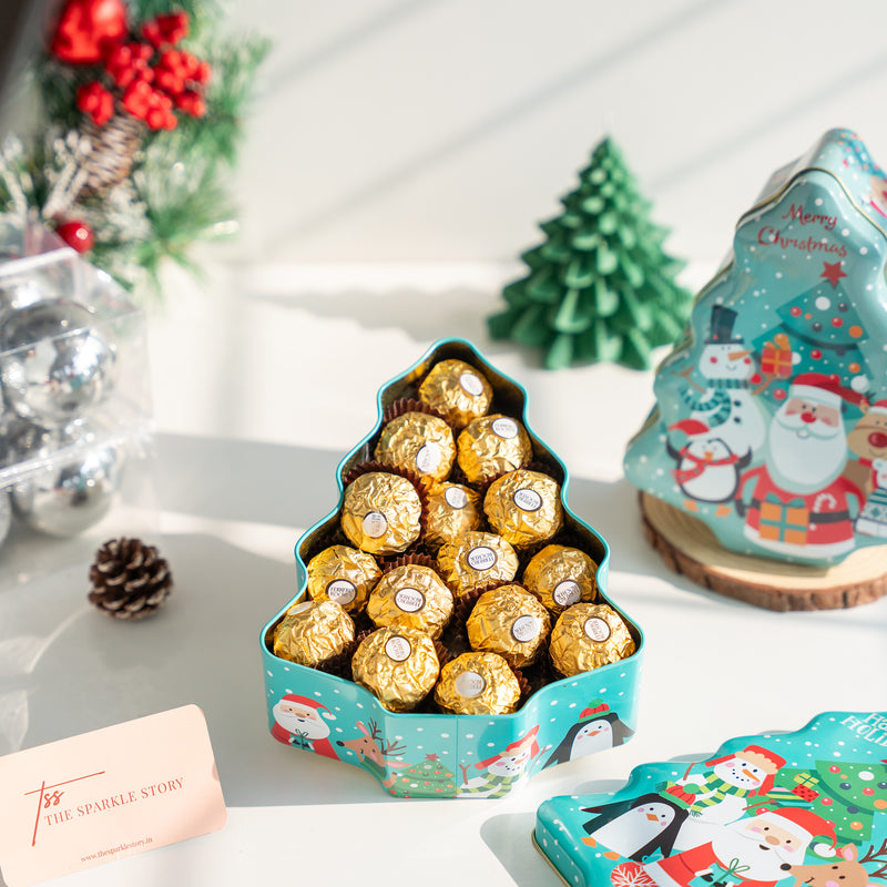 Tin Gift Box - Christmas Tree