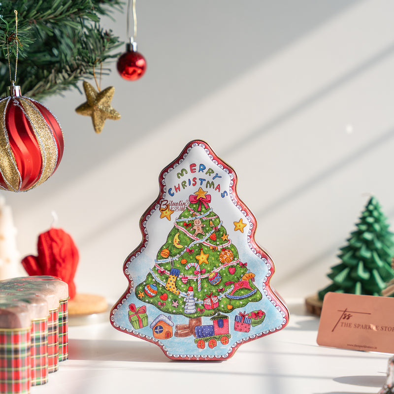 Tin Gift Box - Christmas Tree
