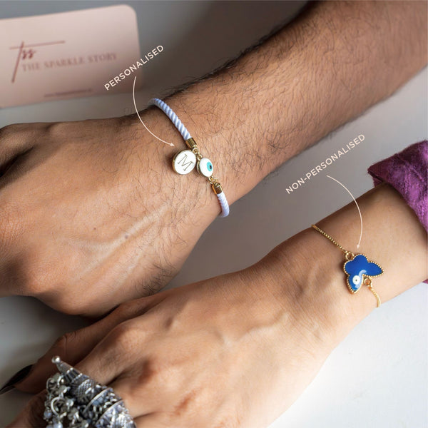 Personalized Bhaiya & Bhabhi Rakhi Set - COD Not Applicable