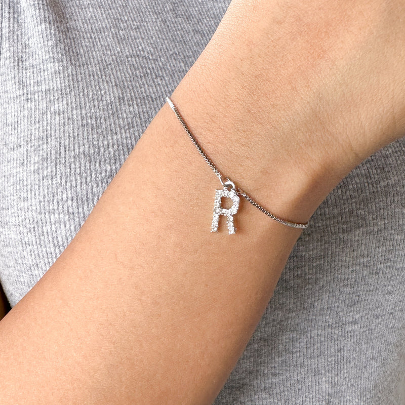 Personalized Bracelet - Bejewelled Initial - COD Not Applicable