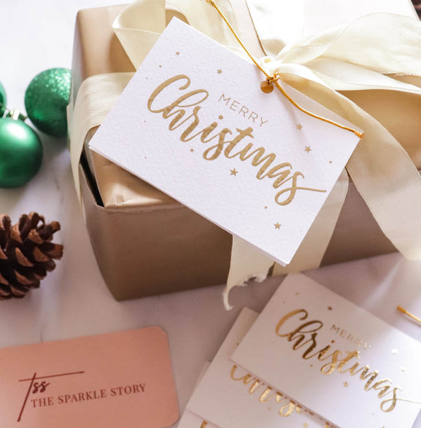 Luxury Gold Foil Greeting Card - Merry Christmas