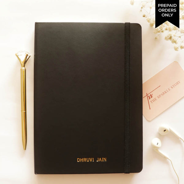 Personalized Hardbound Notebook - Black - COD Not Applicable