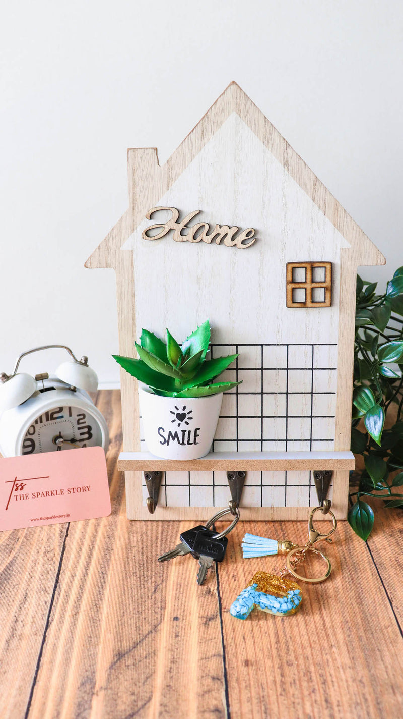 Wall Mounted Key Holder with Planter