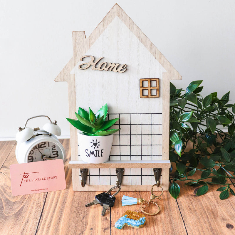Wall Mounted Key Holder with Planter