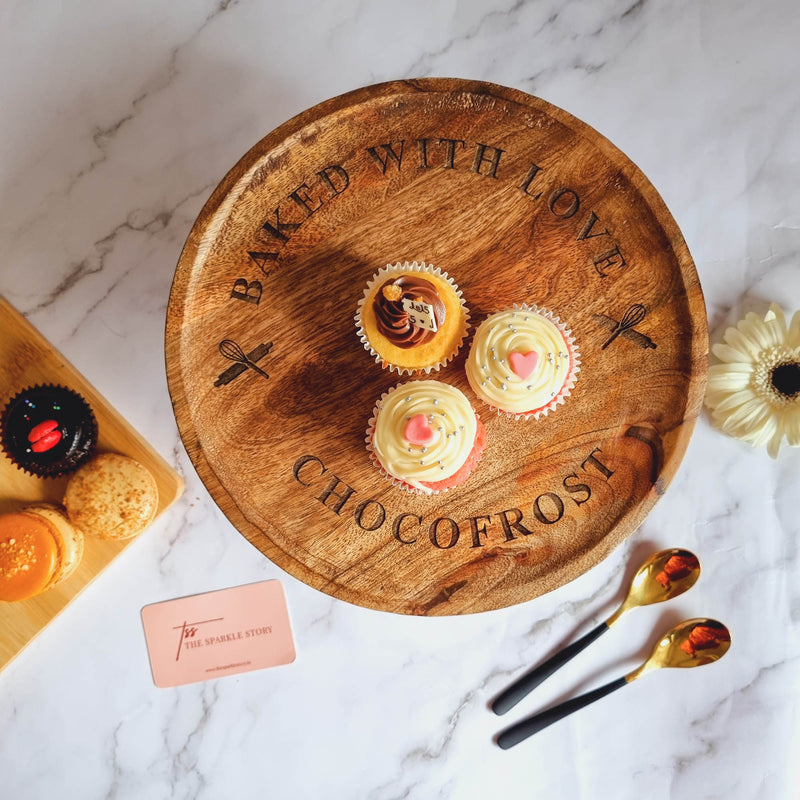 Personalized Cake Stand - Baked With Love - COD Not Applicable