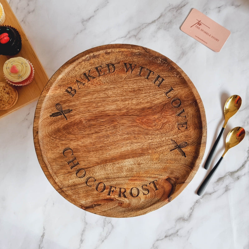 Personalized Cake Stand - Baked With Love - COD Not Applicable