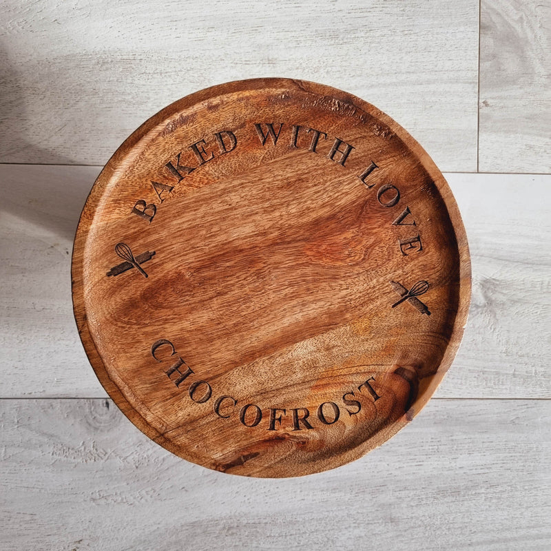 Personalized Cake Stand - Baked With Love - COD Not Applicable