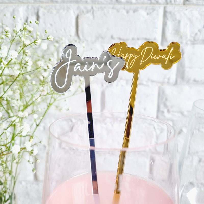 Personalized Drink Stirrers - Set of 10 - COD Not Applicable