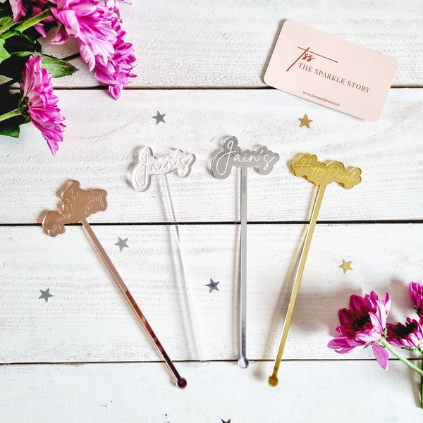 Personalized Drink Stirrers - Set of 10 - COD Not Applicable