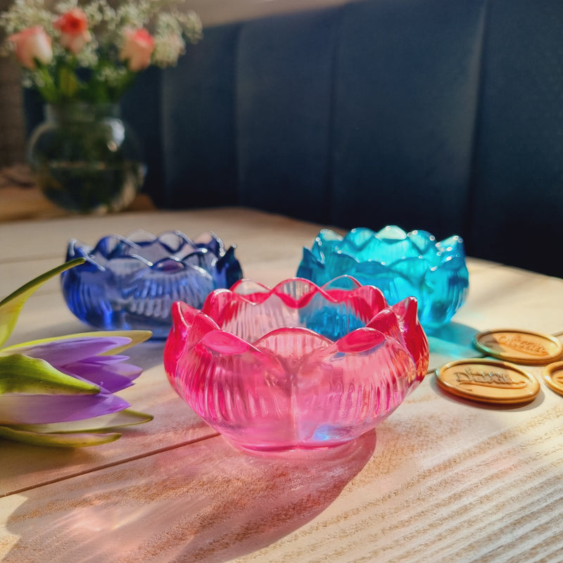 Resin Tealight Holder - Lotus - Single