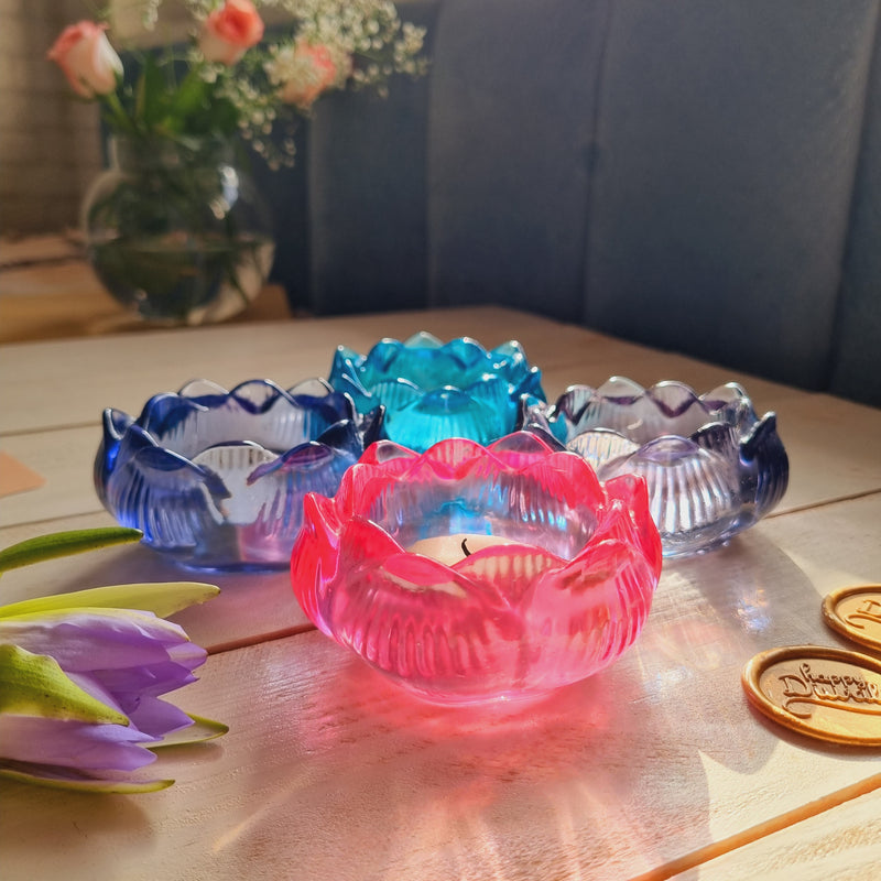 Resin Tealight Holder - Lotus - Single