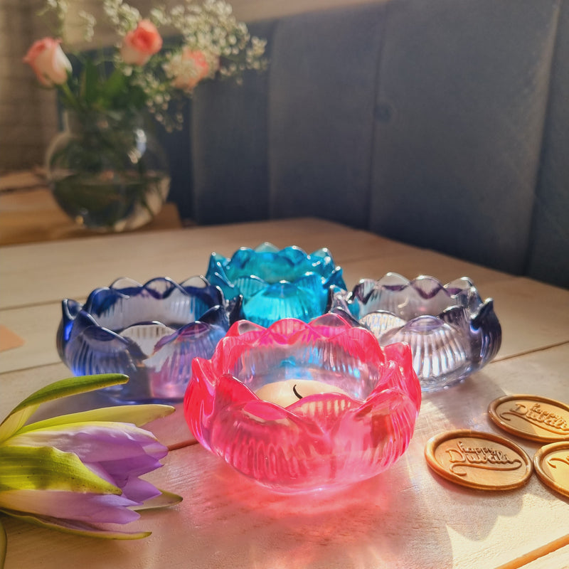 Resin Tealight Holder - Lotus - Single
