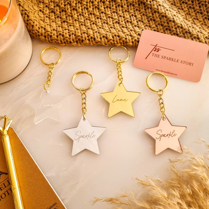 Personalized Keychain - Star - COD Not Applicable