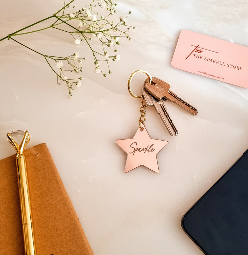 Personalized star keychains best sale