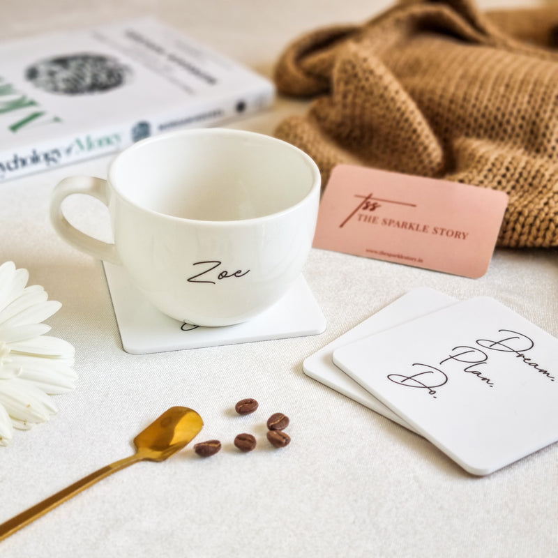 Personalized Ceramic Mug & Coaster Set - COD Not Applicable