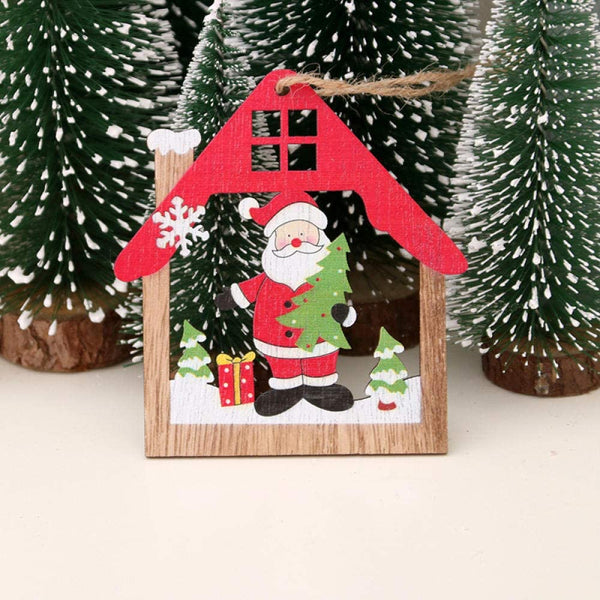 Christmas House Hanging Bauble - Set of 2